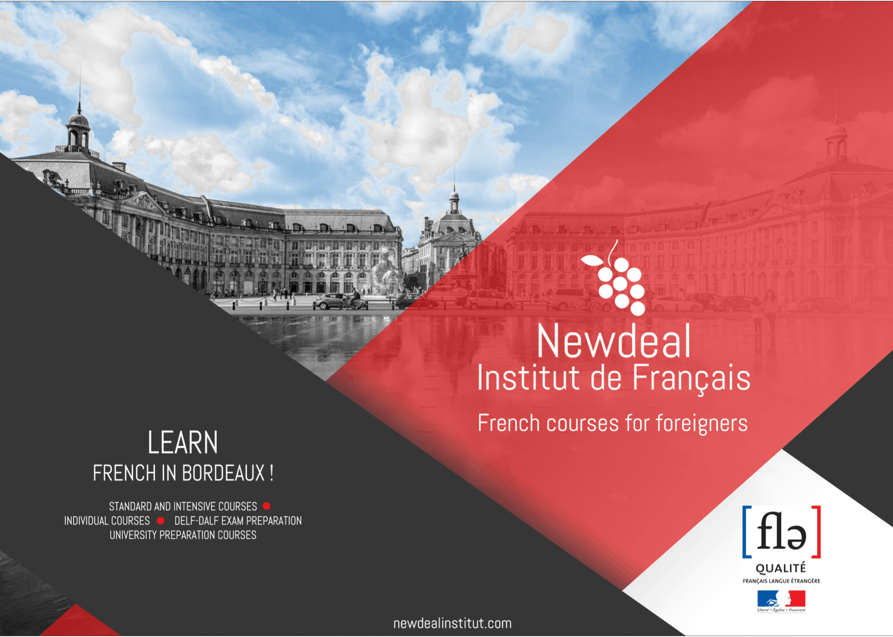 Brochure of our french school in Bordeaux France